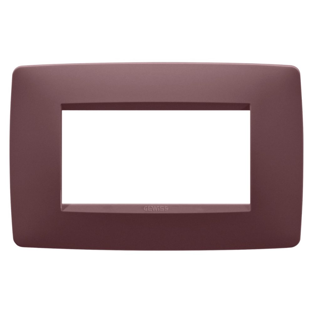 GEWISS GW16104VD, One Plate in Painted Technopolymer, 4 Modules, Tuscan Red, Chorusmart