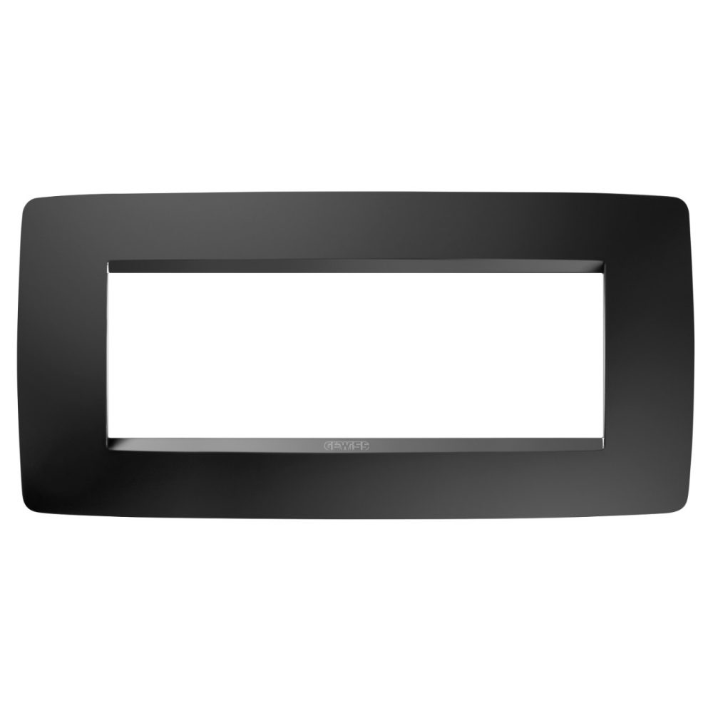 GEWISS GW16106VN, One Plate in Painted Technopolymer, 6 Modules, Satin Black, Chorusmart