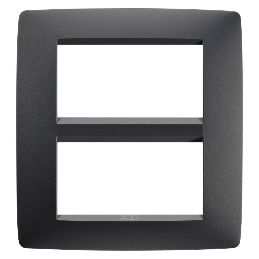 GEWISS GW16108VN, One Plate in Painted Technopolymer, 8 Modules, Satin Black, Chorusmart