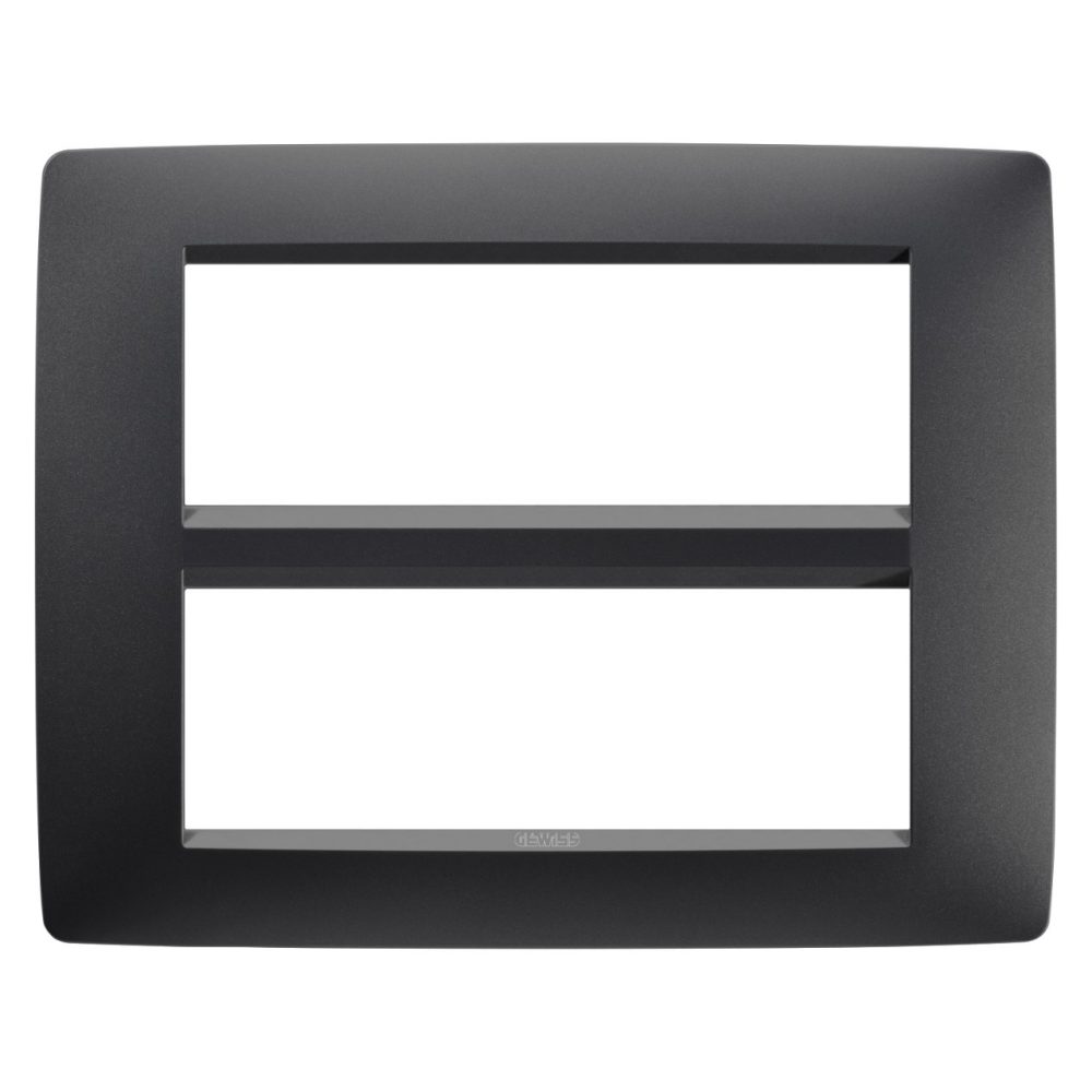 GEWISS GW16112VN, One Plate in Painted Technopolymer, 12 Modules, Satin Black, Chorusmart