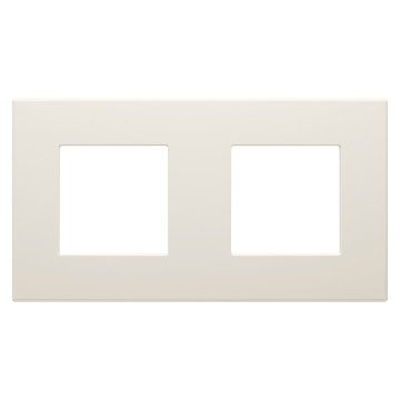 GEWISS GW35902AY, Ramă ornament dahlia, IN tehnopolimer, 2 circuite orizontale/verticale, Fildeș