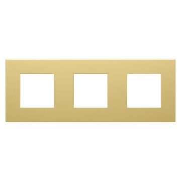 GEWISS GW35903AM, Dahlia Plate in Technopolymer, 3 Gang Horizontal/vertical, Cream