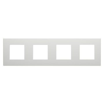 GEWISS GW35904AG, Ramă ornament dahlia, IN tehnopolimer, 4 circuite orizontale/verticale, Gri deschis