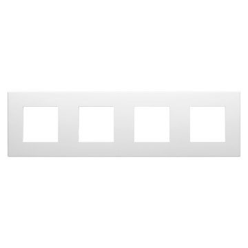 GEWISS GW35904AW, Dahlia Plate in Technopolymer, 4 Gang Horizontal/vertical, White