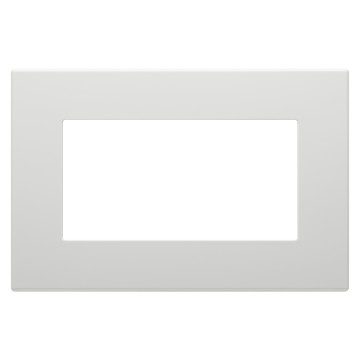 GEWISS GW35909AG, Dahlia Plate in Technopolymer, Double Plate, Light Grey