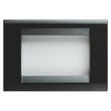 GEWISS GW32056, Ramă ornament PLAYBUS, Cu finisaj lucios din tehnopolimer, 6 circuite, Toner negru, PLAYBUS