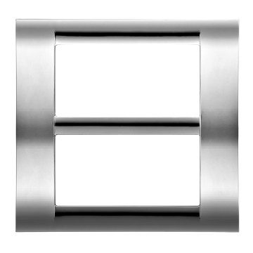 GEWISS GW32077, Ramă ornament PLAYBUS, IN tehnopolimer metalizat, finisaj lucios, 8 circuite (4+4 suprapuse), Crom moale, PLAYBUS