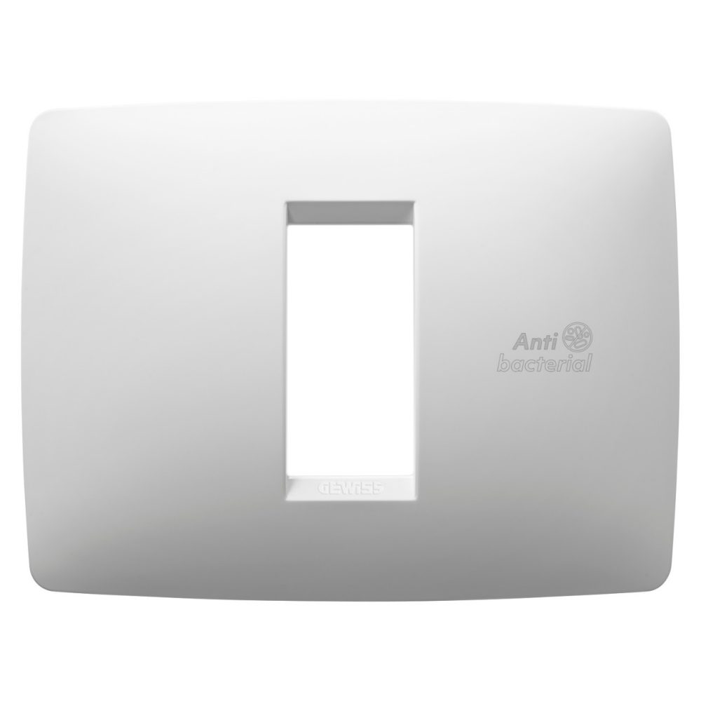 GEWISS GW16101AB, Ramă ornament, Tehnopolimer, 1 modul, Alb, Antibacterian, Chorusmart