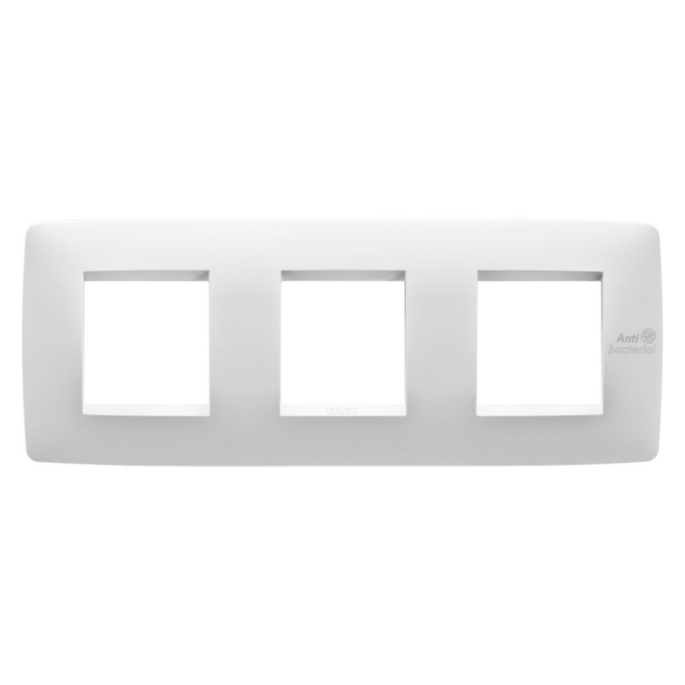 GEWISS GW16126AB, Ramă ornament Internațională ONE, Tehnopolimer, 2+2+2 module orizontal, Alb, Antibacterian, Chorusmart