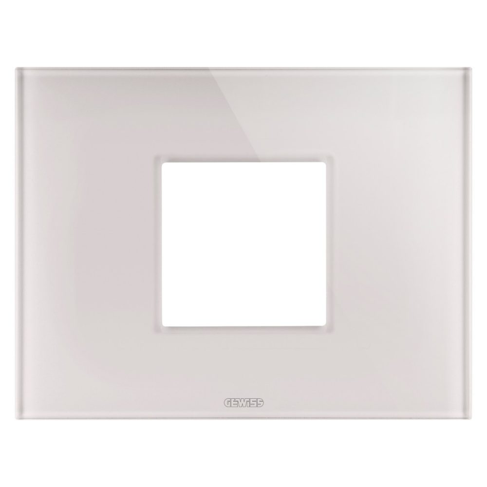 GEWISS GW16902CL, Ice Plate in Glass, 2 Modules, Natural Beige, Chorusmart