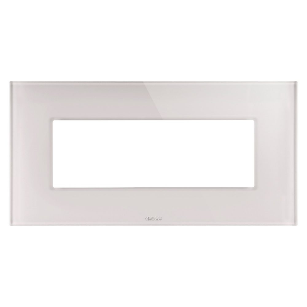 GEWISS GW16906CL, Ramă ornament ICE, IN sticlă, 6 module, Bej natural, Chorusmart