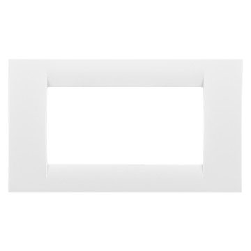 GEWISS GW22104, Virna Plate in Technopolymer Gloss Finishing, 4 Gang, Cloud White, System