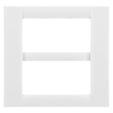 GEWISS GW22107, Ramă ornament VIRNA, IN finisaj lucios din tehnopolimer, 8 circuite (4+4 suprapuse), Alb nor, System