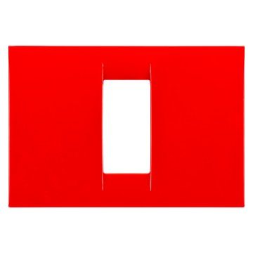 GEWISS GW22121, Virna Plate in Technopolymer Gloss Finishing, 1 Gang, Geranium Red, System