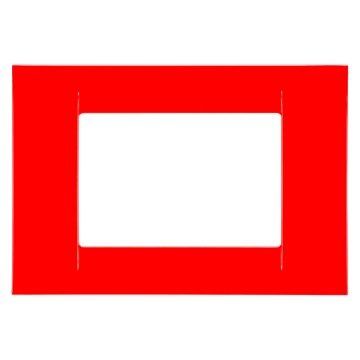 GEWISS GW22123, Ramă ornament VIRNA, IN finisaj lucios din tehnopolimer, 3 circuit, Roșu geraniu, System