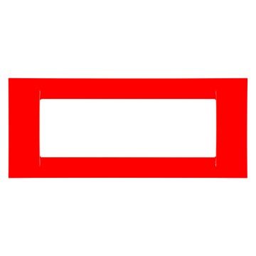 GEWISS GW22126, Ramă ornament VIRNA, IN finisaj lucios din tehnopolimer, 6 circuit, Roșu geraniu, System