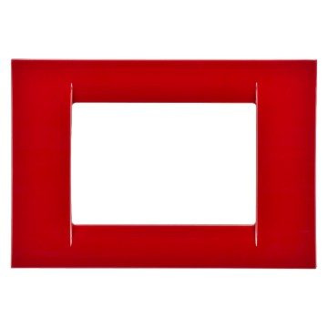 GEWISS GW22133, Virna Plate in Technopolymer Gloss Finishing, 3 Gang, Classic Burgundy, System