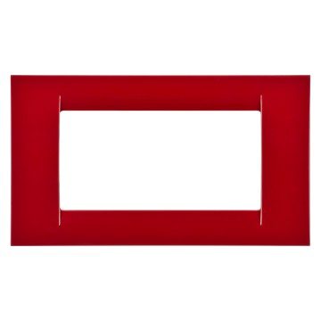 GEWISS GW22134, Virna Plate in Technopolymer Gloss Finishing, 4 Gang, Classic Burgundy, System