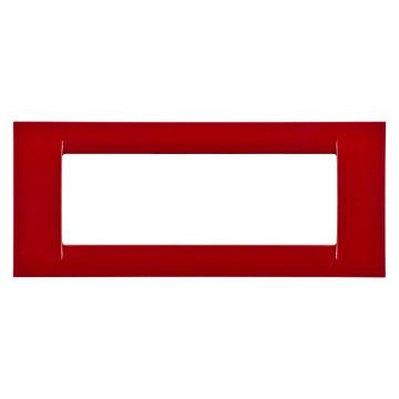 GEWISS GW22136, Virna Plate in Technopolymer Gloss Finishing, 6 Gang, Classic Burgundy, System