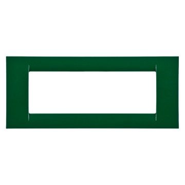 GEWISS GW22156, Ramă ornament VIRNA, IN finisaj lucios din tehnopolimer, 6 circuite, Racing green, System