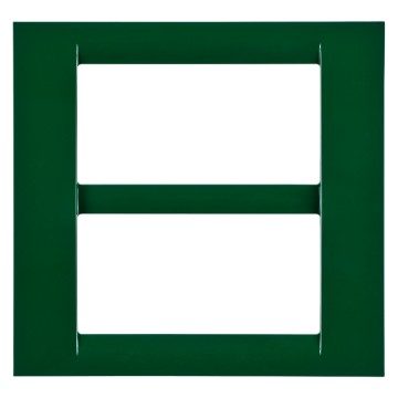 GEWISS GW22157, VIRNA plate, IN finisaj lucios din tehnopolimer, 8 circuite (4+4 suprapuse), Racing green, System