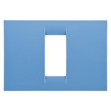 GEWISS GW22161, Virna Plate in Technopolymer Gloss Finishing, 1 Gang, Sky Blue, System