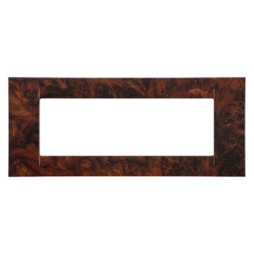 GEWISS GW22276, Virna Plate in Technopolymer, 6 Gang, English Walnut, System