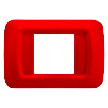 GEWISS GW22522, Top System Plate in Technopolymer Gloss Finishing, 2 Gang, Geranium Red, System