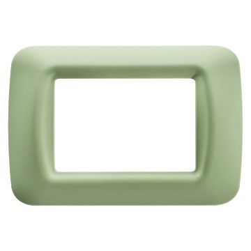 GEWISS GW22543, Top System Plate in Technopolymer Gloss Finishing, 3 Gang, Venetian Green, System