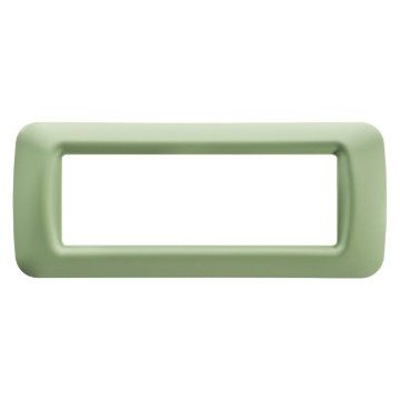 GEWISS GW22546, Top System Plate in Technopolymer Gloss Finishing, 6 Gang, Venetian Green, System