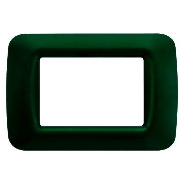 GEWISS GW22553, Top System Plate in Technopolymer Gloss Finishing, 3 Gang, Racing Green, System