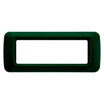 GEWISS GW22556, Top System Plate in Technopolymer Gloss Finishing, 6 Gang, Racing Green, System