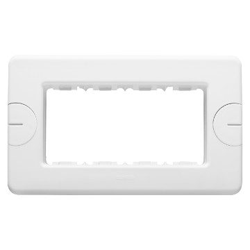 GEWISS GW24004, Compact Plate, Self-supporting, 4 Gang, Cloud White, System