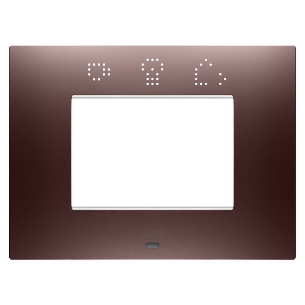 GEWISS GW16003SCP, Ego Smart Plate in Painted Technopolymer, 3 Modules, Copper, Chorusmart