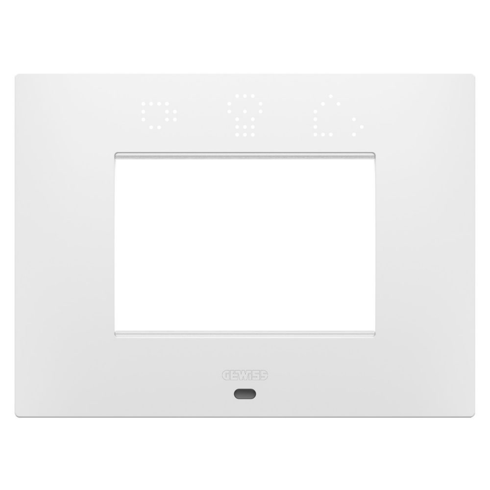 GEWISS GW16003SPW, Ego Smart Plate in Painted Technopolymer, 3 Modules, Satin White, Chorusmart