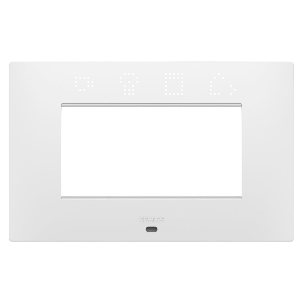 GEWISS GW16004SPW, Ego Smart Plate in Painted Technopolymer, 4 Modules, Satin White, Chorusmart