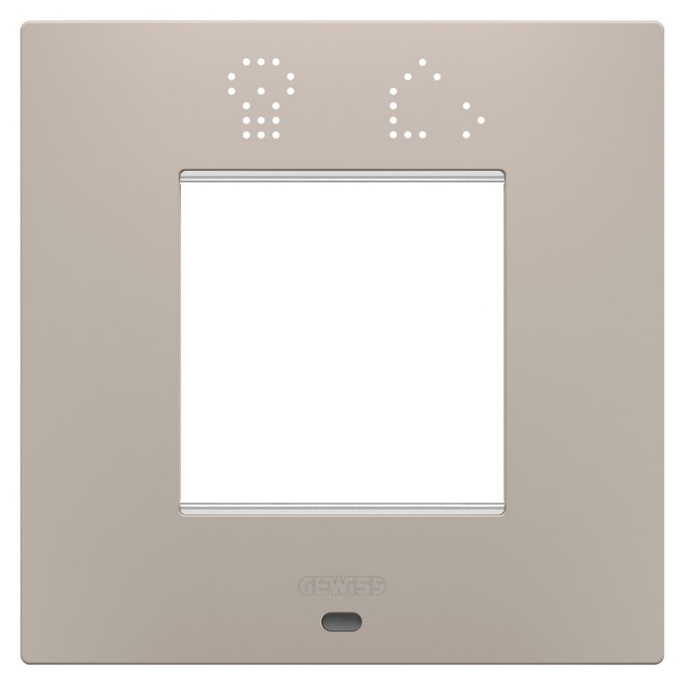 GEWISS GW16022SDS, Ramă ornament Internațională EGO smart, IN tehnopolimer vopsit, 2 module, Nisip inchis, Chorusmart