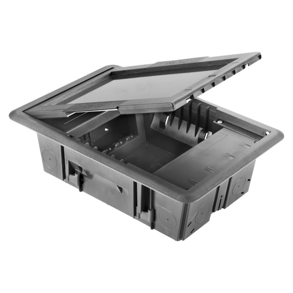 GEWISS GW24601, Cutie de evacuare prin pardoseală, Capac simplu, Sistem cu 10 module