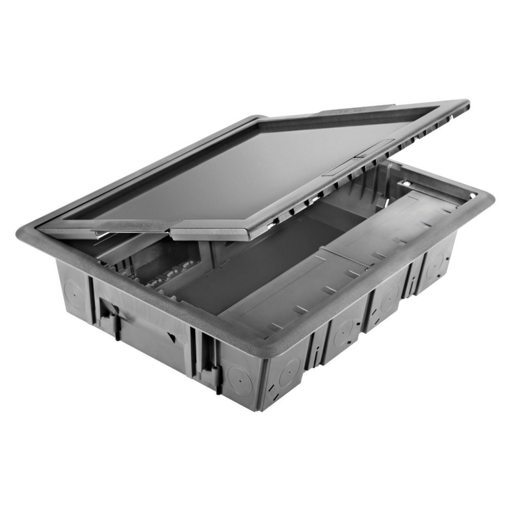 GEWISS GW24602, Cutie de evacuare prin pardoseală, Capac simplu, Sistem cu 20 de module