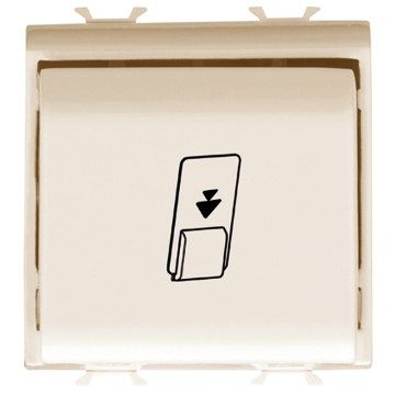 GEWISS GW11039, Comutator universal insignă, 1p na 16AX, Iluminabil, 2 module, Fildeș, Chorusmart