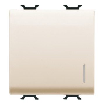 GEWISS GW11072, Two-way Switch 1P 250V AC, 16AX Illuminable with Diffuser, 2 Modules, .ivory, Chorusmart 