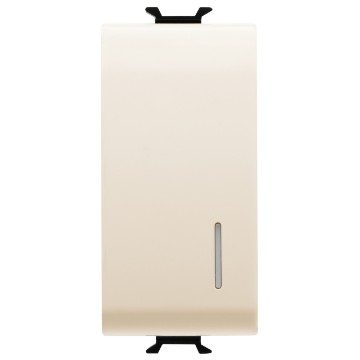 GEWISS GW11092, Comutator de mers înapoi 1p 250V c.a., 16AX iluminat, Cu difuzor, 1 modul, Fildeș, Chorusmart