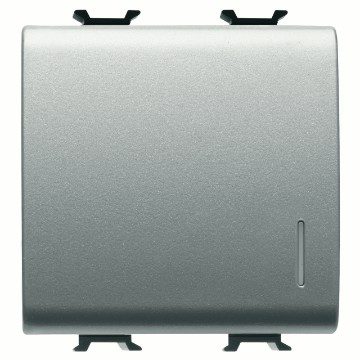 GEWISS GW14102, Reversing Switch 1P 250V AC, 16AX Illuminable with Diffuser, 2 Modules, Titanium, Chorusmart 