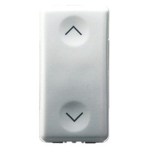 GEWISS GW20559, Three-way Switch 1P 250V AC, 10 AX, Neutral, Symbol Up-down, 1 Module, System White 