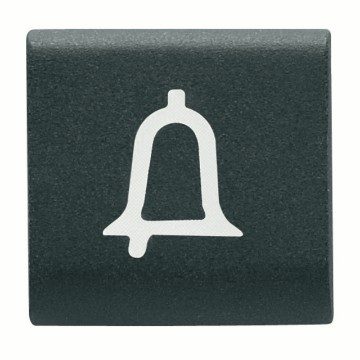 GEWISS GW12544, Buton interschimbabil, 22x22mm, Clopot, Negru satinat, Chorusmart