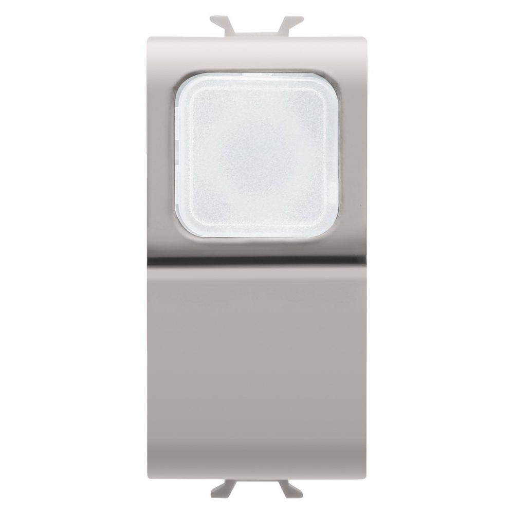 GEWISS GW13144, Buton 1p 250V ac, No 16A, Difuzor opal, 1 modul, Bej satinat natural, Chorusmart