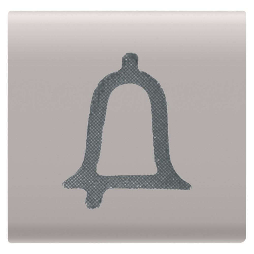 GEWISS GW13544, Buton interschimbabil, 22x22mm, Clopot, Bej satinat natural, Chorusmart