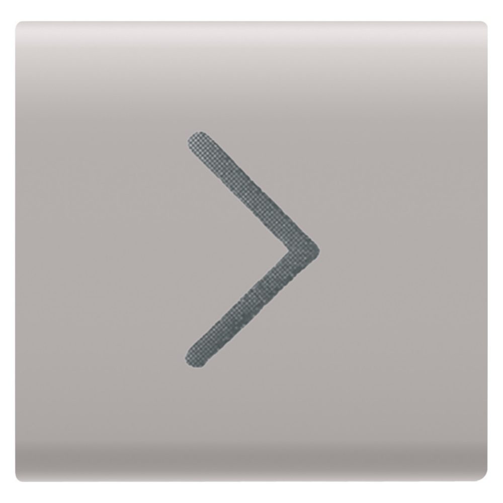 GEWISS GW13546, Interchangeable Button Key, 22x22mm, Horizontal Arrow, Natural Satin Beige, Chorusmart 