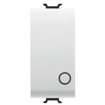 GEWISS GW15134, Buton 2p 250V ac, No 16A, Buton neutru, Simbol 0, 1 modul, Alb satinat, Chorusmart