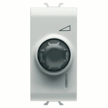 GEWISS GW15575, Regulator rotativ electronic, Universal, 230 v c.a. 50  Hz, Alb satinat – 1 modul, Chorusmart